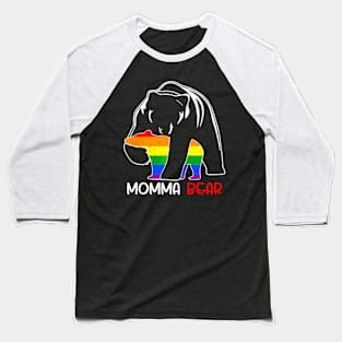 LGBT Mama Momma Bear Gay Pride Proud Mom Mother's Day Baseball T-Shirt